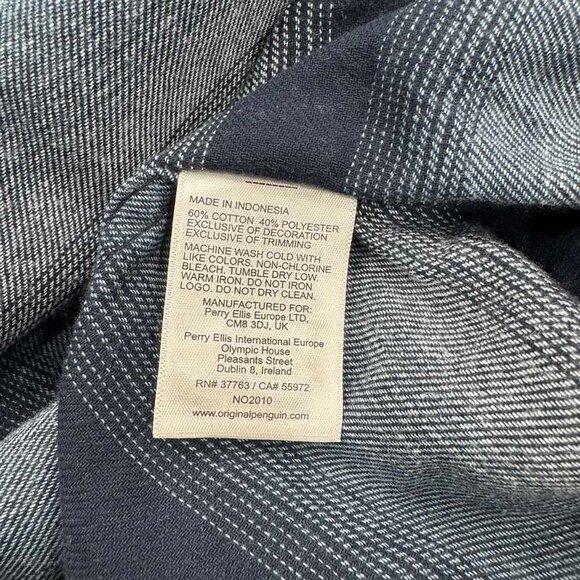 NWT Original Penguin Button Down Shirt XL Blue Stripe Spring Lake Mens $89 - Picture 11 of 12
